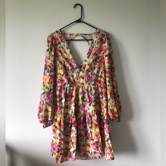 Shein Vcay Floral Mini Dress - Picture 2 of 7